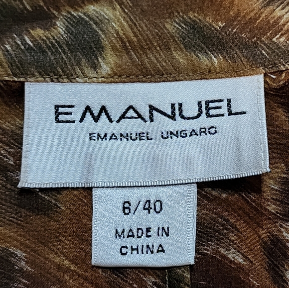 Emanuel Ungaro Rare Vintage 100% Silk Leopard Print Size 6/40 Sheer Blouse - Picture 9 of 10